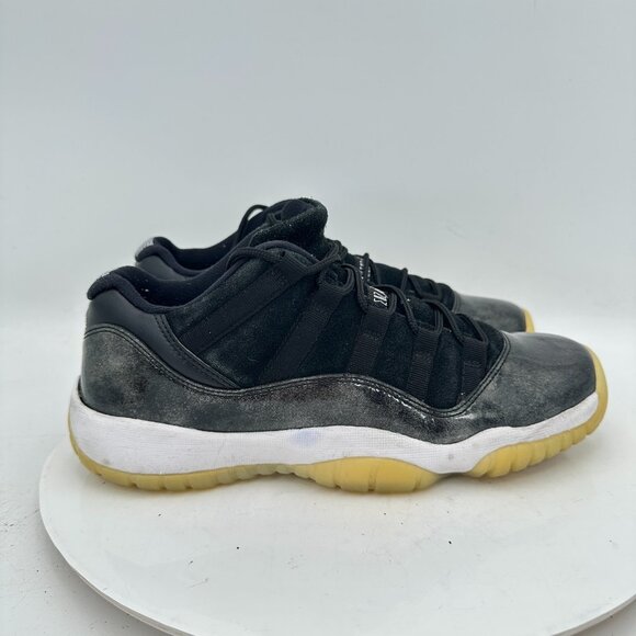 Nike Air Jordan 11 Retro Low Youth Size 7Y Women 8.5 528896-010 Baron Black Shoe - Picture 4 of 11